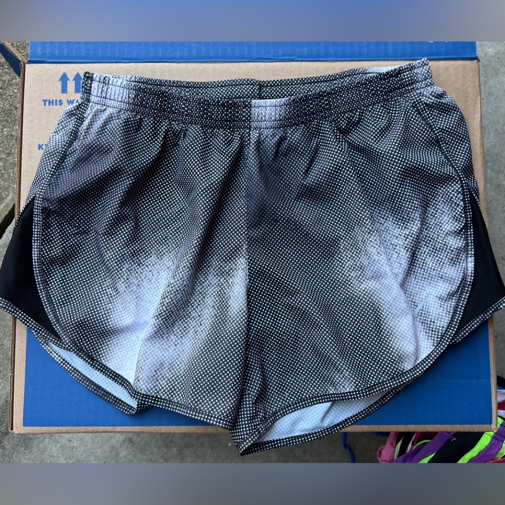 Nike Dri-Fit Black, White and Gray Gym Shorts